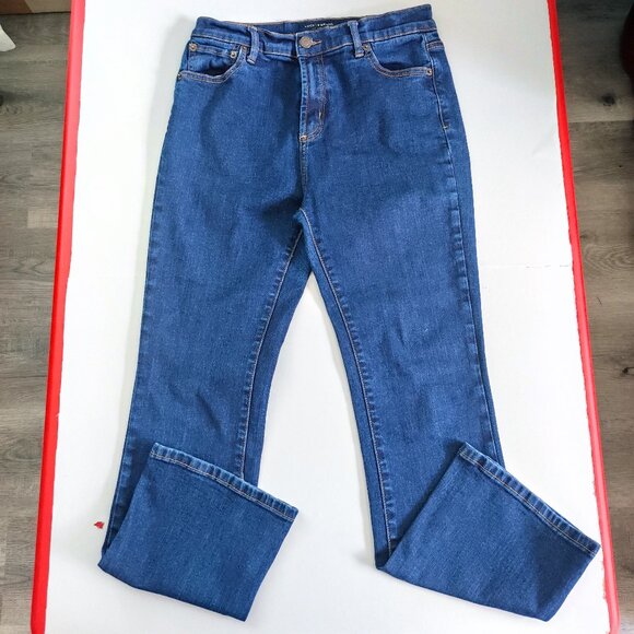 Lucky Brand Charlie jeans high rise boot crop denim blue women's size 6/28 - Picture 1 of 15